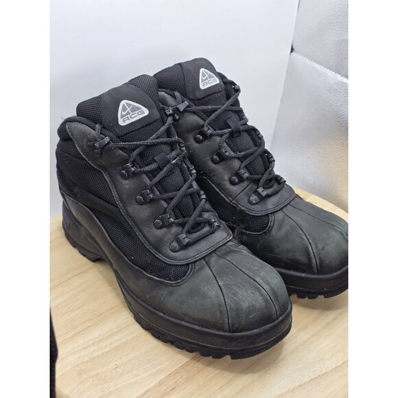 Nike ACG Air Nestuca Hiking Walking Boots Men Size 8.5 Black Leather 333667-001 - Picture 7 of 9